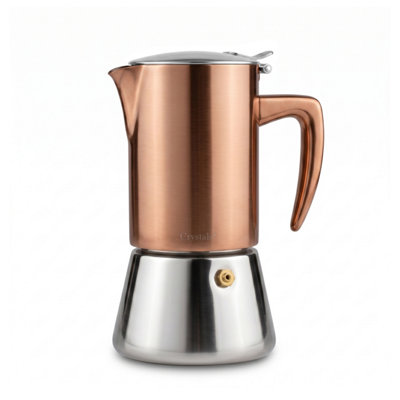 B&Q -  4 Cup Stainless Steel Espresso Maker Stovetop Coffee Moka Pot
