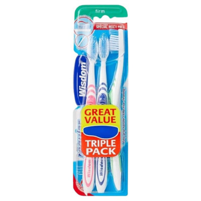 Wisdom Regular Plus Triple Pack Firm Toothbrush X 1 from B&Q
