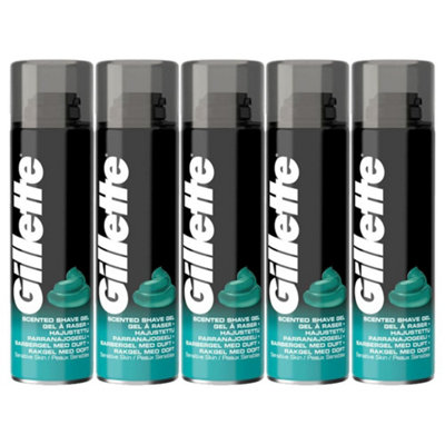 Gillette Shaving Gel Sensitive Skin 200Ml X 5