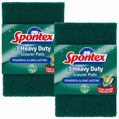 Spontex Heavy Duty Scourer Pads 3 Pack X 2 from B&Q