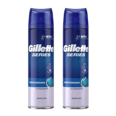 Gillette Moisturising Shave Gel With Cocoa Butter 200Ml X 2 from B&Q