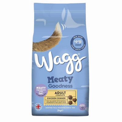 Wagg Meaty Goodness Adult Complete Chicken Dinner Dry Dog Food 2Kg X 1 from B&Q