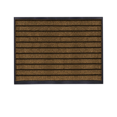 Bedlooms Brown Rubber Mat 60X90Cm Anti-Slip Dirt Trapper Large DoorGarage & Kitchen Mat from B&Q