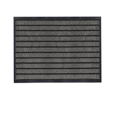 Bedlooms Pvc Rubber Mat Grey 60X90CmDirt Trapper Indoor Outdoor Non Slip Long Entrance And Door & Kitchen Mat from B&Q