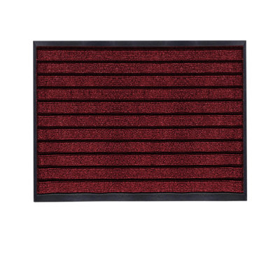 Bedlooms Burgundy Pvc Rubber Mat 50X80CmNon-Slip Floor Protection Indoor Outdoor Kitchen & Doormat from B&Q