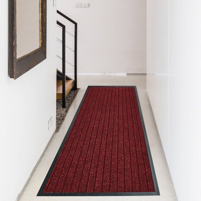 Bedlooms Burgundy Rubber Mat 80X150Cm Non-Slip Floor Protection Large HallwayGarage & Workshop Mat from B&Q