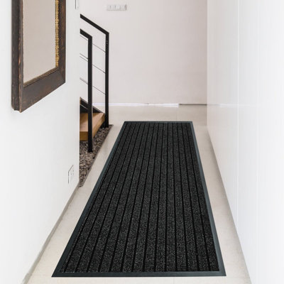 Bedlooms Black Pvc Rubber Anti-Fatigue Mat 80X150CmNon-Slip Dirt Trapper Runner Mat For Indoor & Outdoor from B&Q