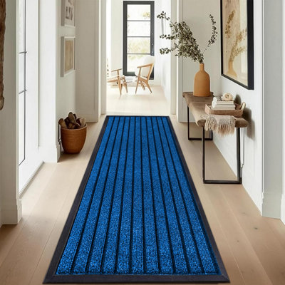 Bedlooms Blue Pvc Rubber Mat 80X300CmNon Slip Anti-Fatigue Indoor Outdoor Extra Large Hallway Runner from B&Q