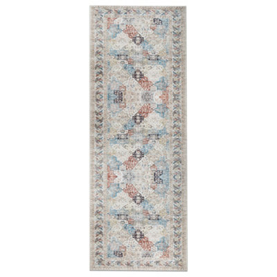 Bedlooms Coastal Cashmere Rug 80X150CmModern Area RugAnti SlipStain ResistantCorridor & Hallway Runner from B&Q