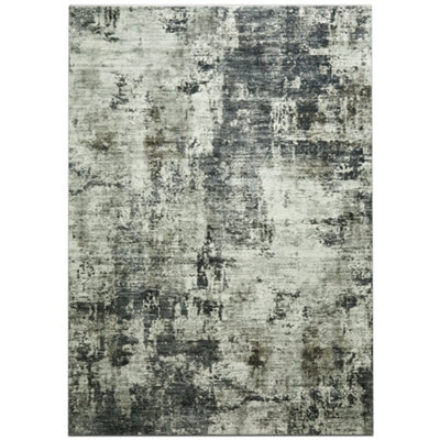 Bedlooms Frost Cashmere Rug 120X170CmModern Abstract RugAnti SlipStain ResistantBed & Dining Room Rug from B&Q