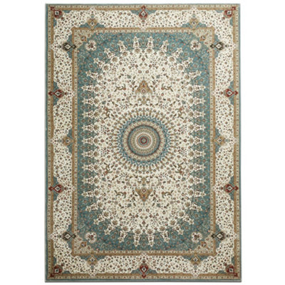 Bedlooms Willow Cashmere Rug 200X290CmMedallion Floral PatternNon SlipStain ResistantFor Living Room & Bedroom from B&Q