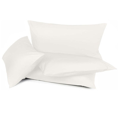 Bedlooms Satin Silk Pillowcase Ivory 2 PairAnti Wrinkle Pillow Covers For Hair & Skin Friendly Pillowcases Bedding Set 50X75 Cm