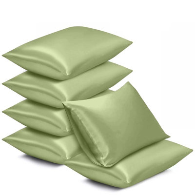 Bedlooms Satin Silk Pillowcase Mint 3 PairAnti Wrinkle Pillow Covers For Hair & Skin Friendly Pillowcases Bedding Set 50X75 Cm