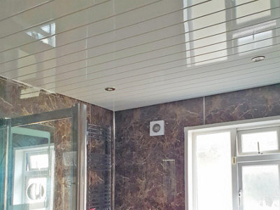 Starline Bathroom Ceiling Cladding Panels White Pvc 250X4000mm Modern Pack Of 44M2 from B&Q