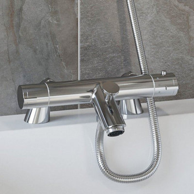 Affine Luxury Bathroom Bath Filler Shower Mixer Tap Valve Only Thermostatic Chrome