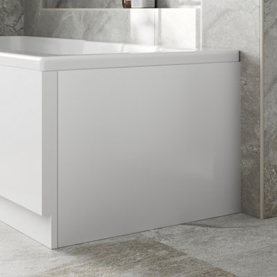 Affine White Acrylic Bath End Panel For Straight Square Baths 700-750mm from B&Q
