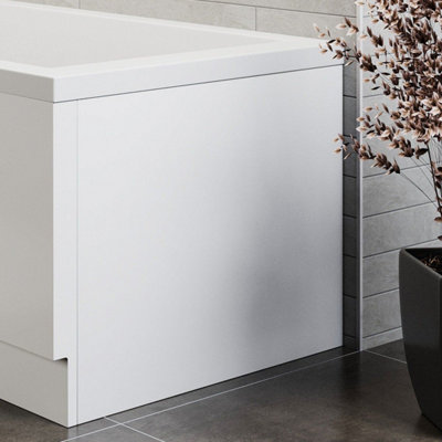 Affine Modern Acrylic End Bath Panel Gloss White Finish 800 Bathroom from B&Q