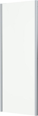 Affine 700mm Side Panel 8mm Toughened Safety Glass Screen Chrome Easy Clean Enclosure from B&Q