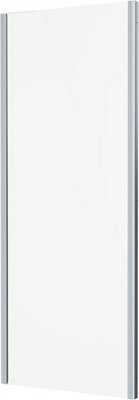 Affine 800mm Glass Side Panel Only Shower Enclosure 8mm Thick Safety Chrome from B&Q