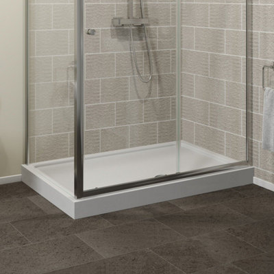 Affine Hydrolux Easy Plumb Rectangular Shower Tray 900 X 800mm With Waste from B&Q