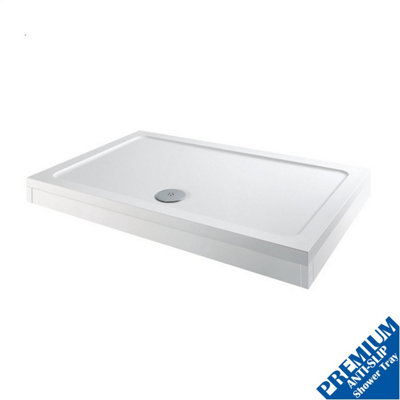Podium Affine 1000 X 900mm Shower Tray Rectangular Easy Plumb Premium Anti-Slip Free Waste from B&Q
