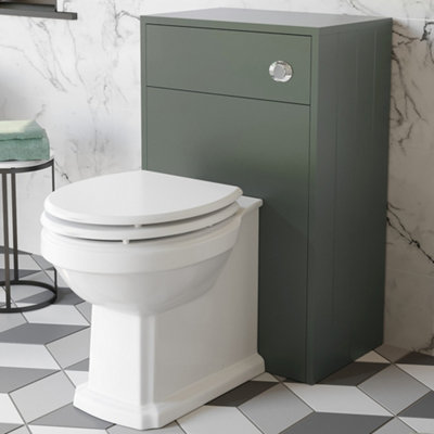 Affine Traditional Back To Wall Toilet Unit Cistern Seat Green 500mm Btw Bathroom from B&Q