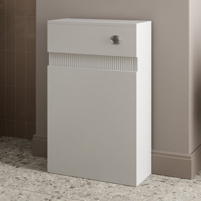 Affine Bathroom Back To Wall Btw Toilet Concealed Cistern Unit Matt White Fluted from B&Q