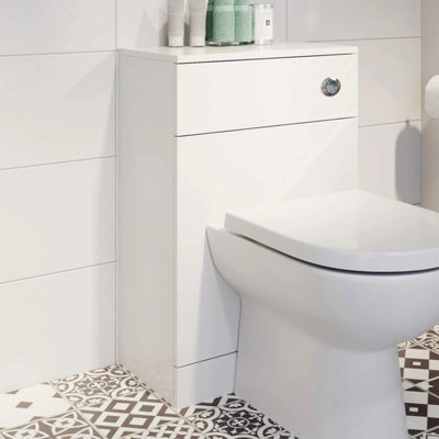 Affine Modern Toilet Unit Btw Back To Wall Bathroom Cloakroom Furniture Matte White from B&Q