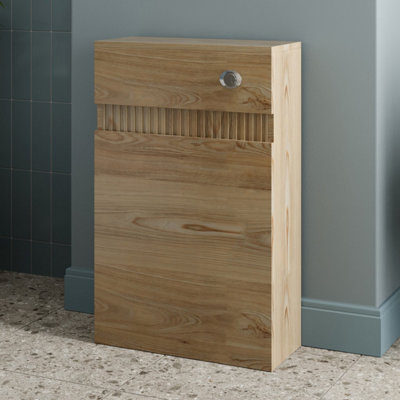Affine Bathroom Back To Wall Btw Toilet Concealed Cistern Unit Wood Effect Fluted from B&Q