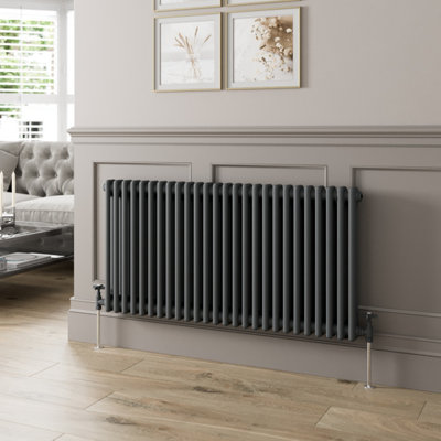 Radilux Traditional Colosseum Horizontal Double Bar Column Radiator 600X1190 Anthracite