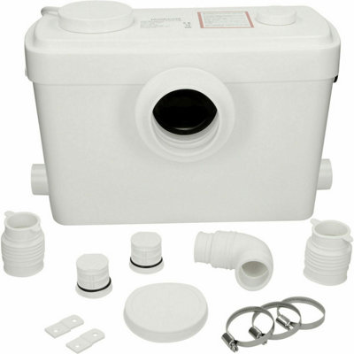 Affine Ultra Macerator Waste Pump Domestic Sanitary High Grade Motor Casing With 3 Inlets Quiet White from B&Q