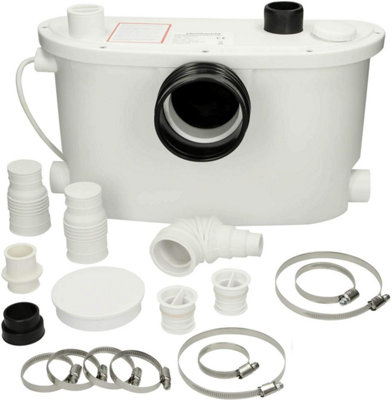 Affine Max Macerator Pump Domestic Sanitary Waste 400W White 4 Inlets Quiet Ip54 from B&Q