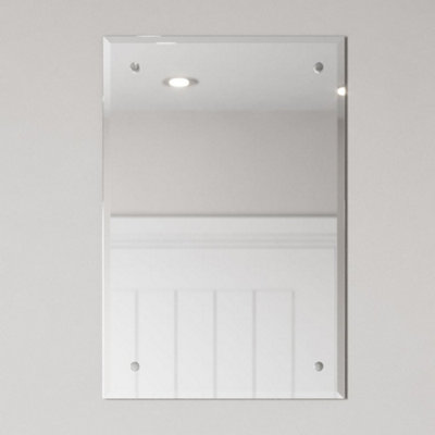 Affine Bathroom Mirror Rectangular Modern Frameless Bevelled Wall Mounted 300 X 450mm from B&Q