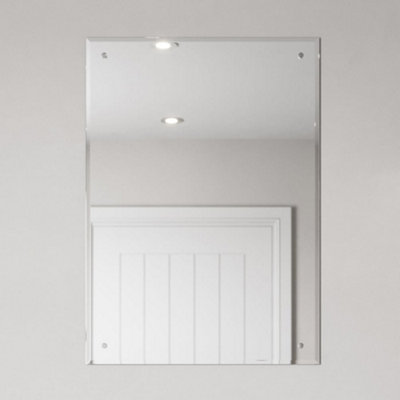 Affine Bathroom Mirror Rectangular Modern Bevelled Frameless Wall Mounted 500 X 700mm from B&Q