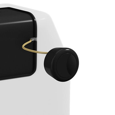 Affine Round Dual Flush Push Button Only For Concealed Toilet Wc Cistern Black from B&Q