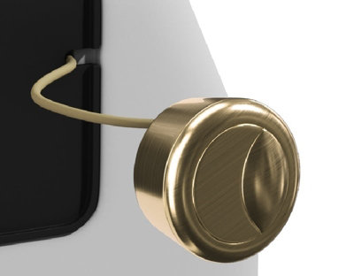 Affine Round Dual Flush Push Button Only For Concealed Toilet Wc Cistern Brushed Brass from B&Q