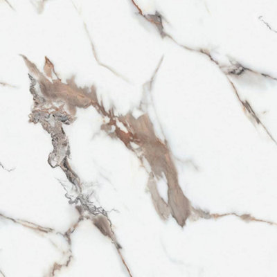 Starline White & Matt Bronze Carrara Marble Bathroom Wall Panel 2400 x 1000mm - Image 2
