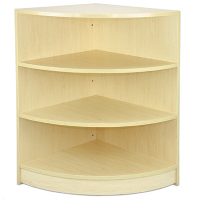 B&Q -  Shop Corner Counter Maple Lm60 Retail Storage Unit Modular Curved Display Showcase Cabinet Reception Clothing Jewellery Store