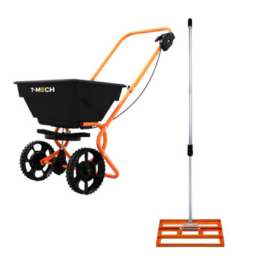 Monstershop Unisex Orange Rotary Spreader & 50Cm Lawn Leveller - Image 4