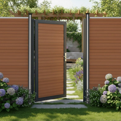 MonsterShop Composite Composite Panel GateBrown from B&Q