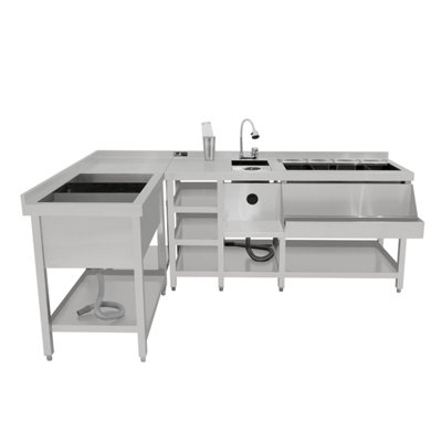 MonsterShop Deluxe Modular Cocktail Bar Station With Ice Well from B&Q