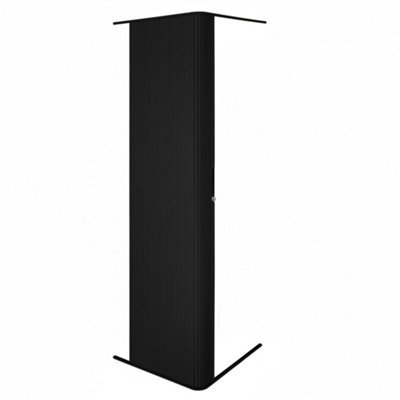 B&Q -  Tambour Shower Room Door Black 2000mm X 600mm Lockable Closure