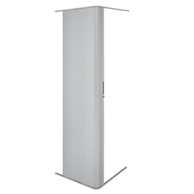 B&Q -  Tambour Shower Room Door Silver 2000mm X 600mm Lockable Closure