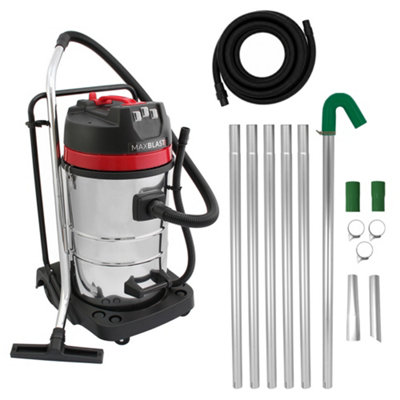 B&Q -  Gutter Cleaning System 80L Industrial Wet & Dry Vacuum Cleaner 24Ft Gutter Pole Kit 1.2M