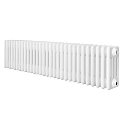 B&Q -  Traditional 4 Column Radiator 300mm X 1370mm Modern Central Heating Heater Gloss White