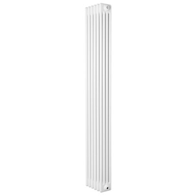 MonsterShop Traditional 4 Column Radiator 1800mm X 290mm Modern Central Heating Heater Gloss White from B&Q