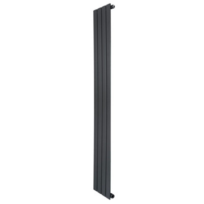 Monstershop Anthracite/Grey Flat Single Column Radiator 1600Mm X 280Mm Modern Designer Single Panel B&Q