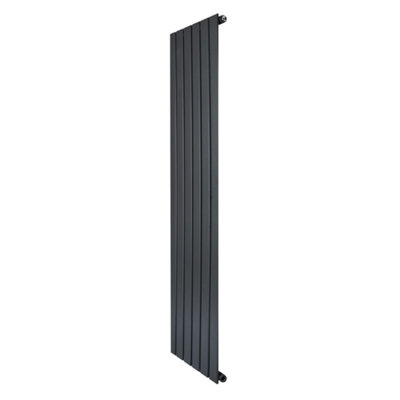 Monstershop Anthracite/Grey Flat Single Column Radiator 1600Mm X 420Mm Modern Designer Single Panel B&Q