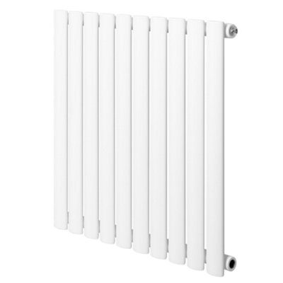B&Q -  Oval Single Column Radiator 600mm X 600mm Modern Designer Single Panel