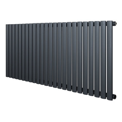 MonsterShop Oval Single Column Radiator 600 X 1440mm Modern Designer Single Panel from B&Q